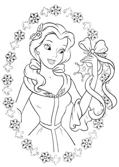 Disney Princess Christmas Coloring Pages - Part 7